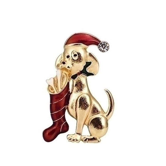 Christmas Puppy Pin