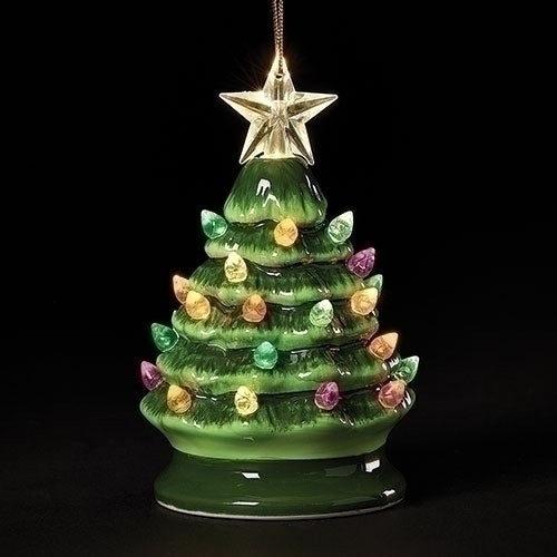 Green Vintage Tree Ceramic Ornament