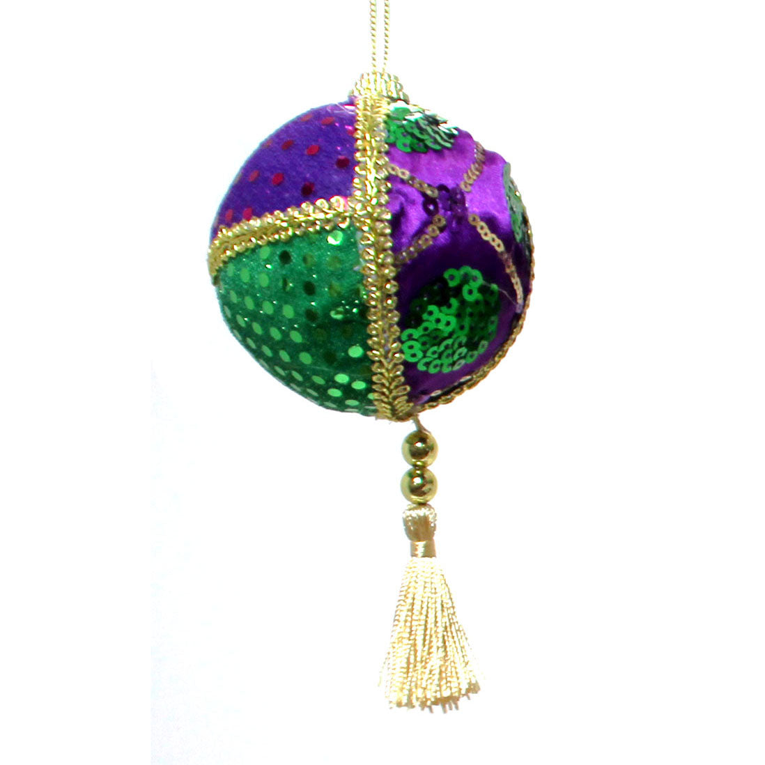 Mardi Gras Fabric Ornaments