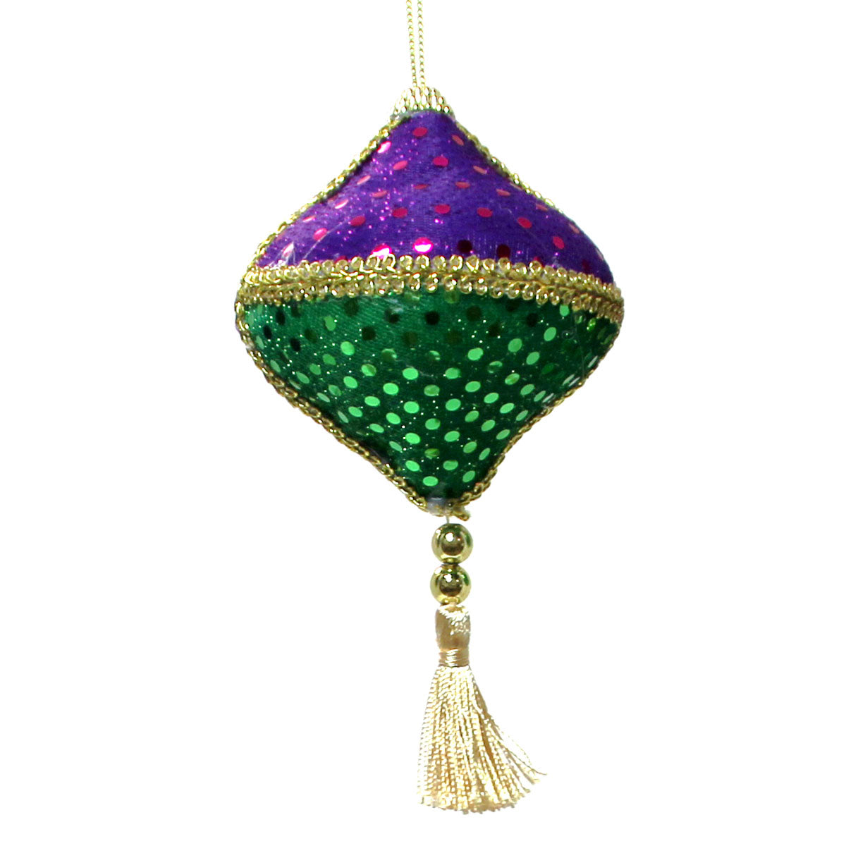 Mardi Gras Fabric Ornaments
