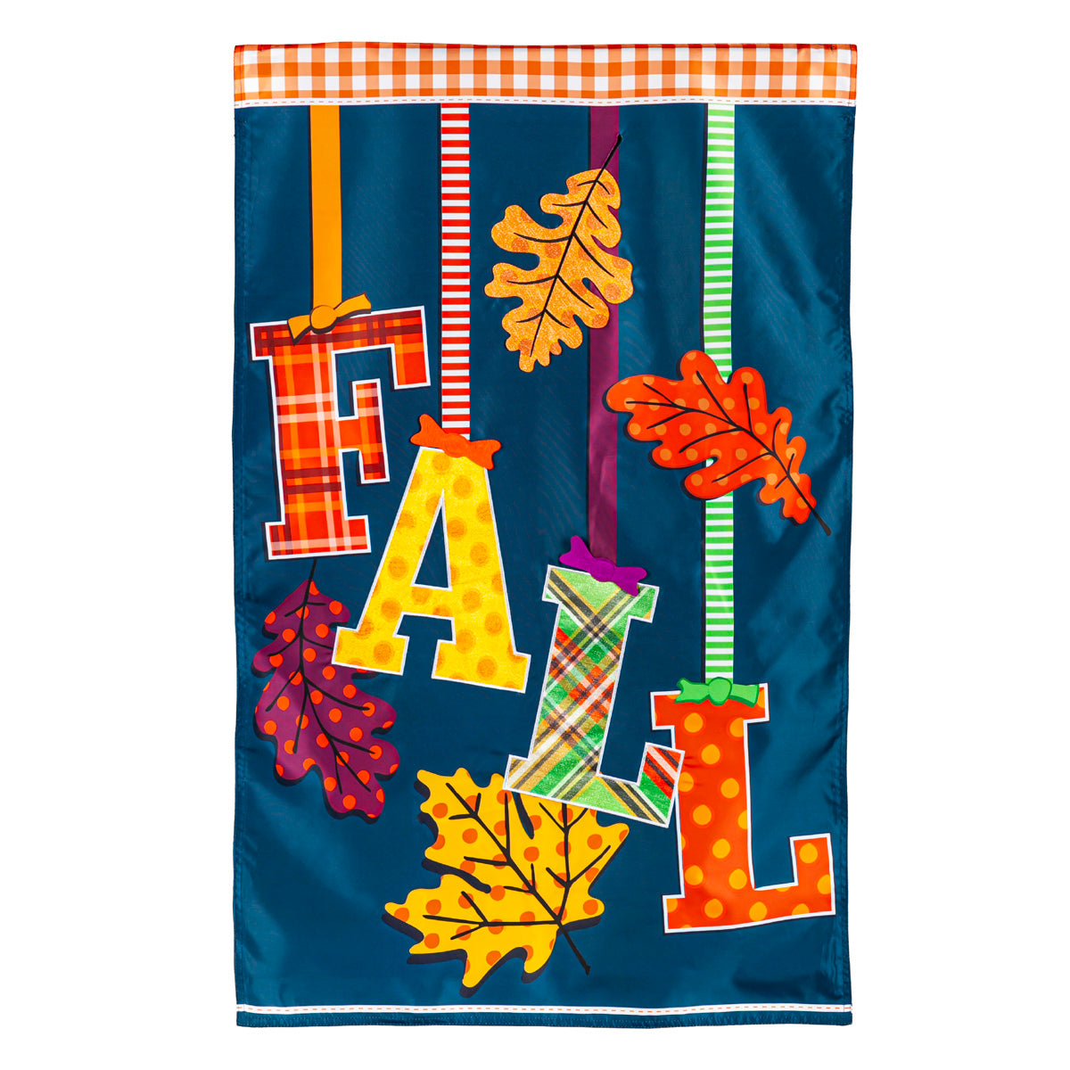 Falling Leaves House Applique Flag