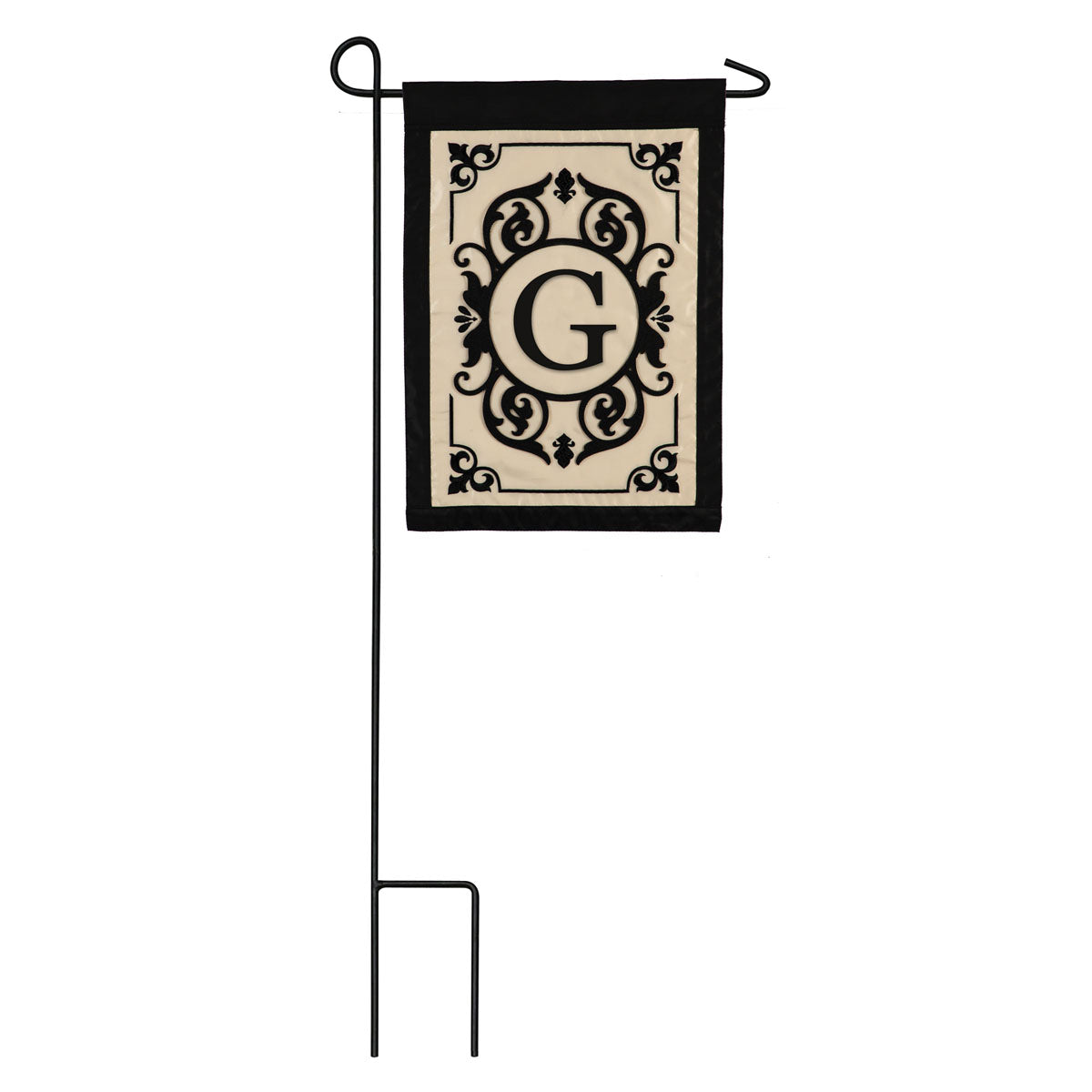 Cambridge Monogram Garden Applique Flag, "G"