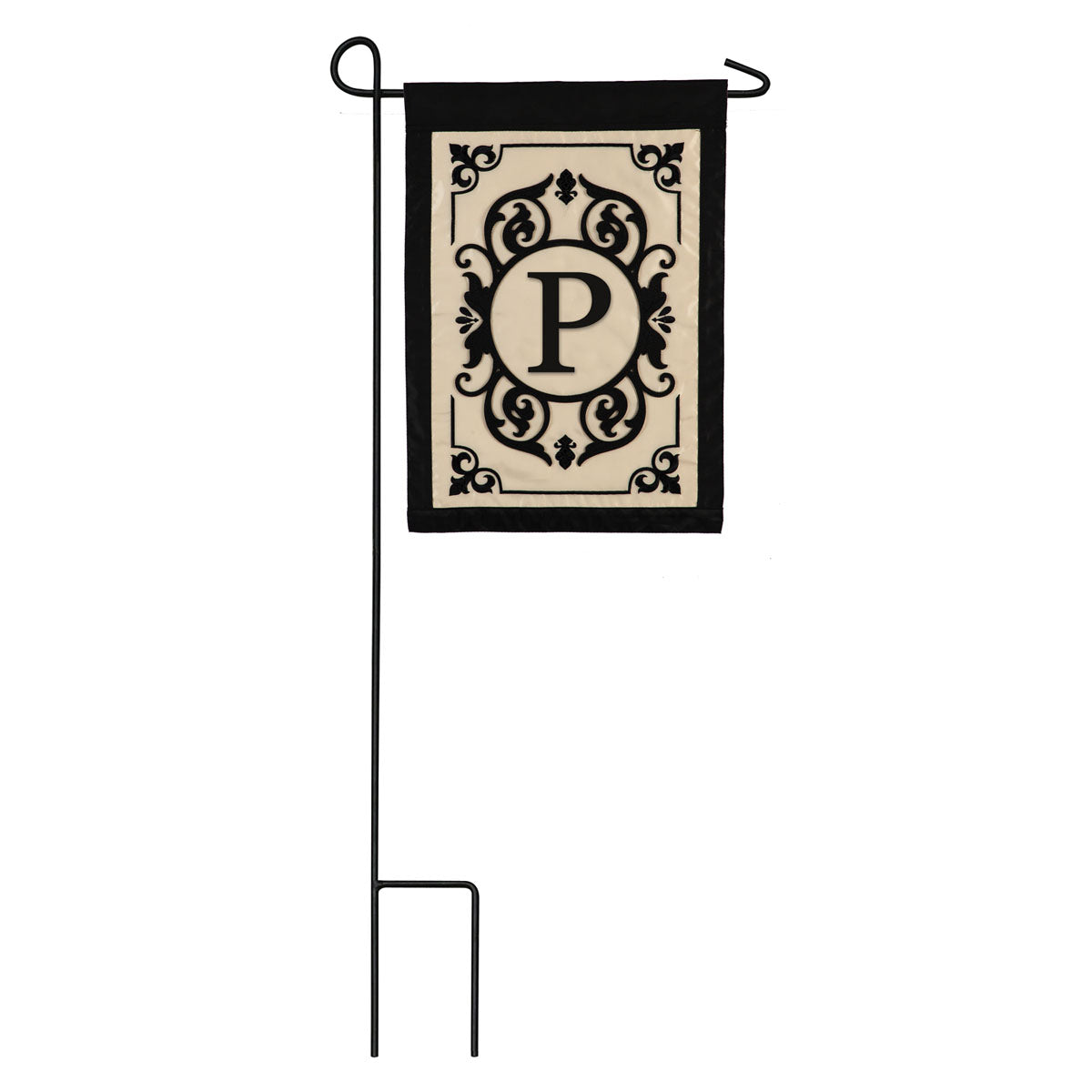 Cambridge Monogram Garden Applique Flag, "P"