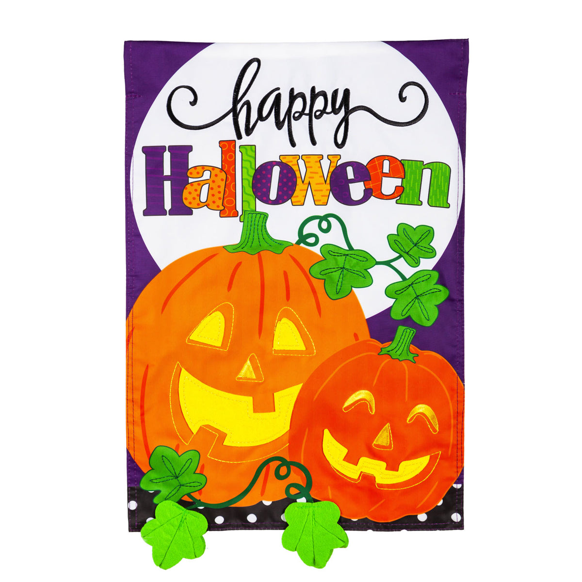 Halloween Jack-O-Lanterns Garden Applique Flag