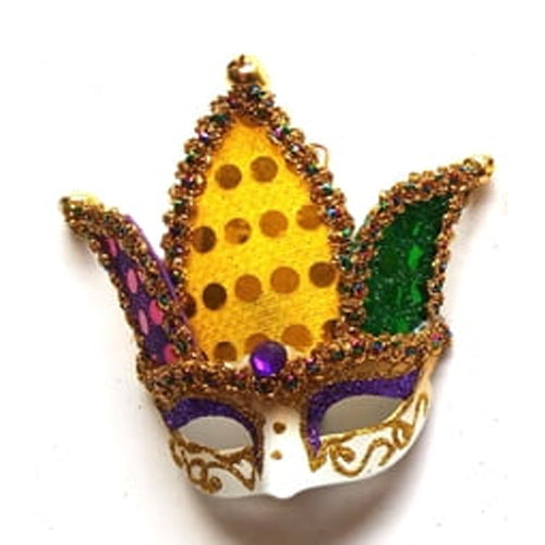 Mask Magnet with Horns, Mardi Gras, 3 Styles