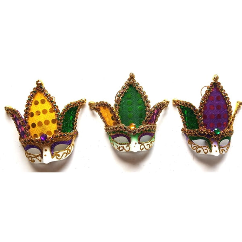 Mask Magnet with Horns, Mardi Gras, 3 Styles