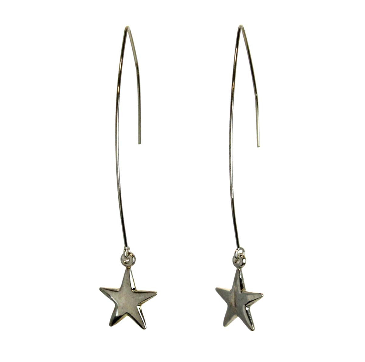 Star Threader Earrings Sterling Silver