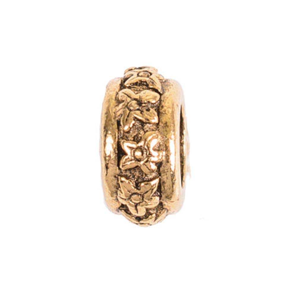 Charm Floral Spacer Gold Character