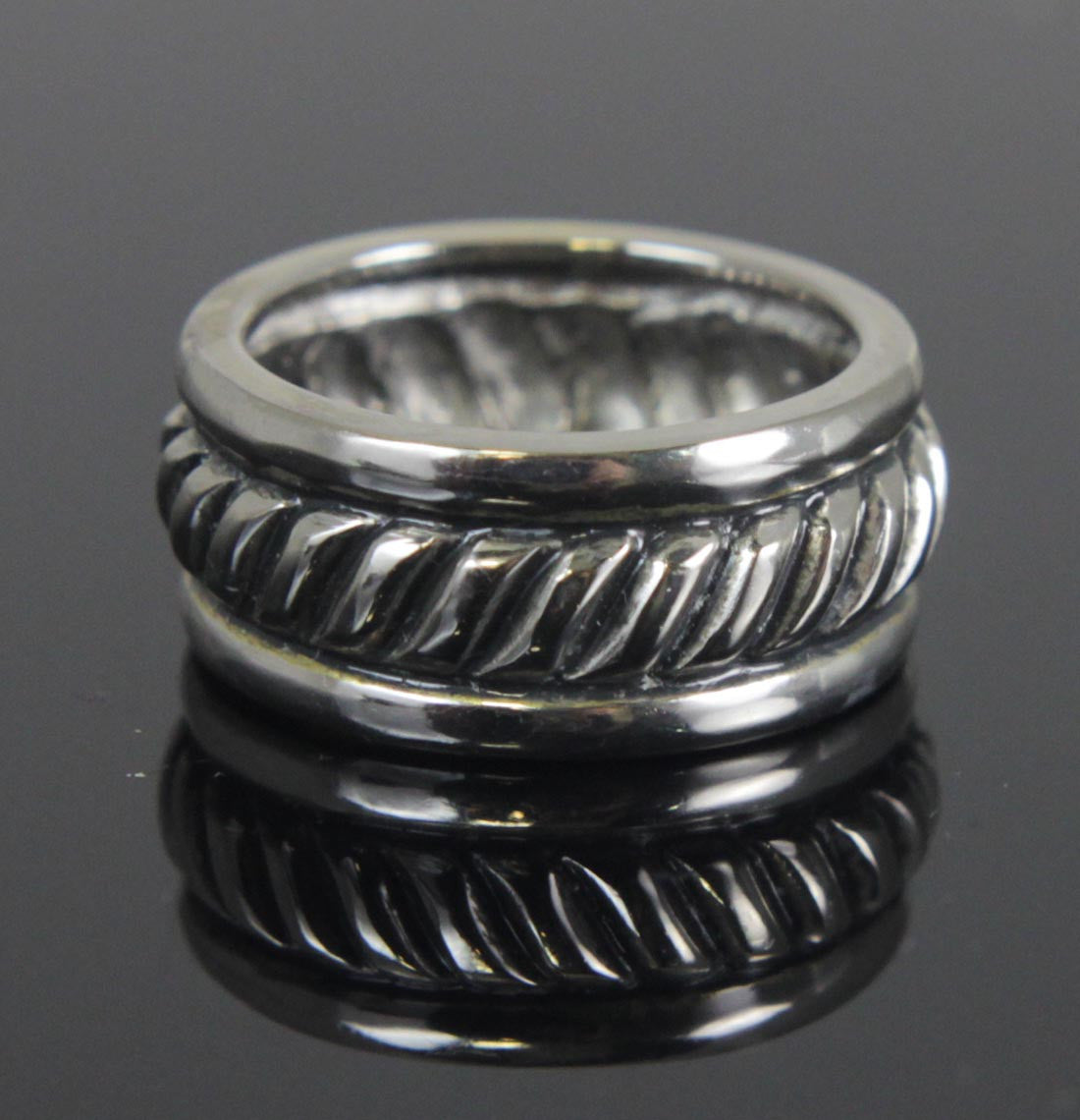 Sterling Silver Rope Ring Size 8