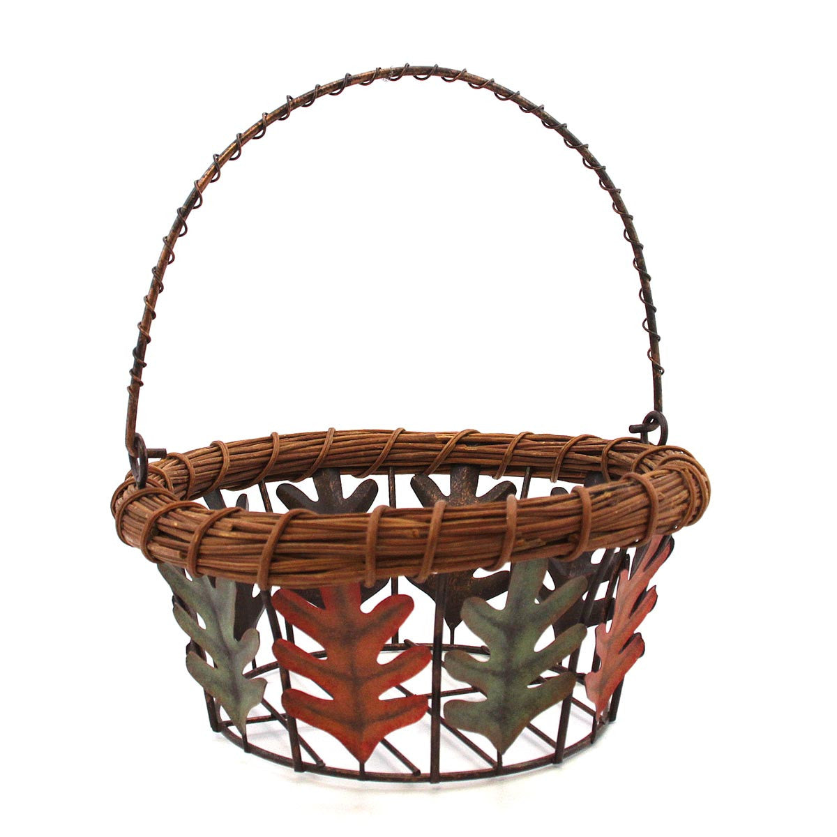 Basket with Fall Leaves