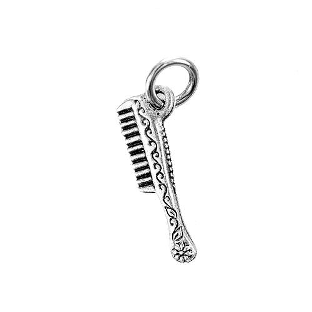 Comb Silver Character Charm