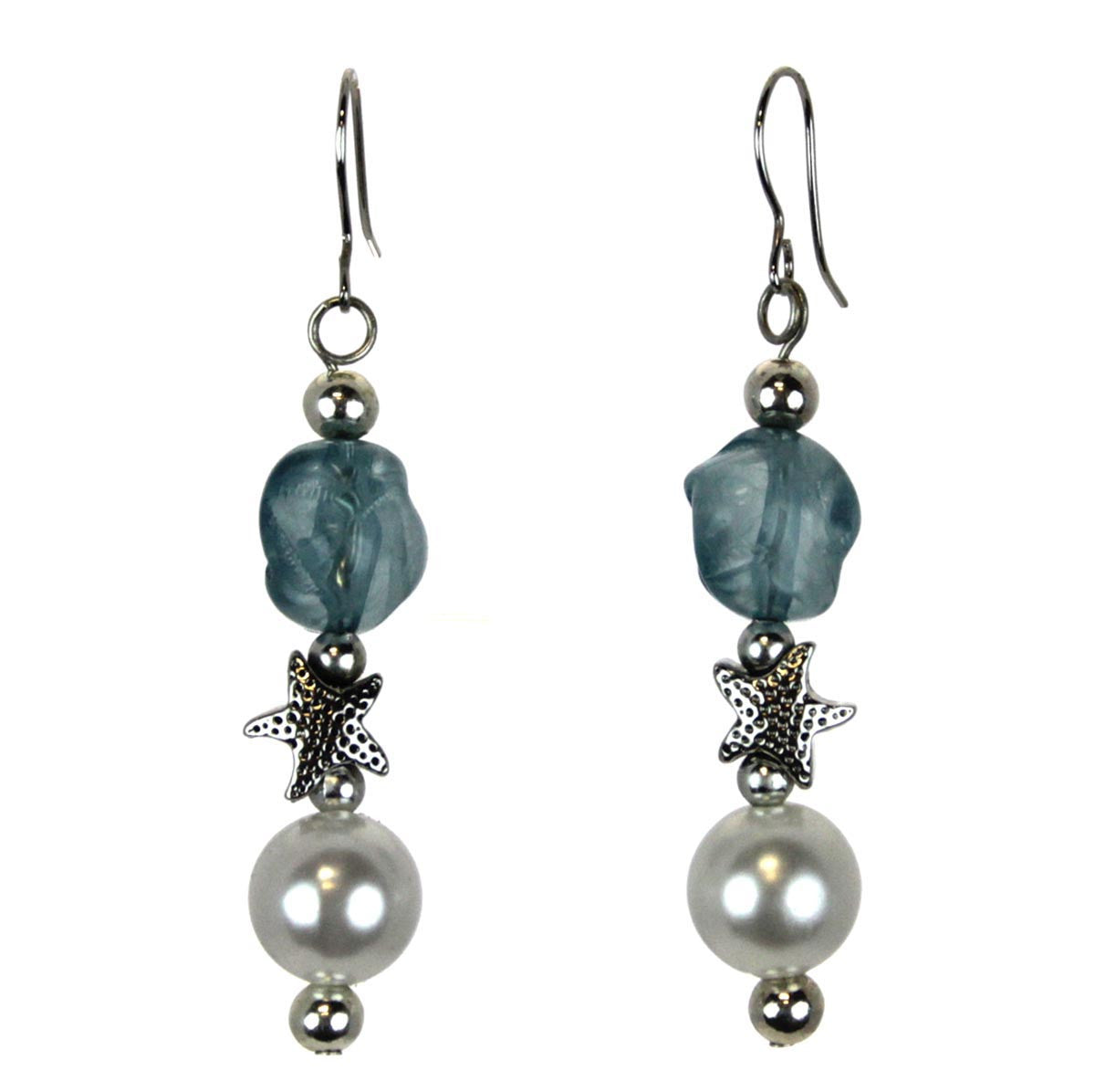 Starfish Earrings with Beads