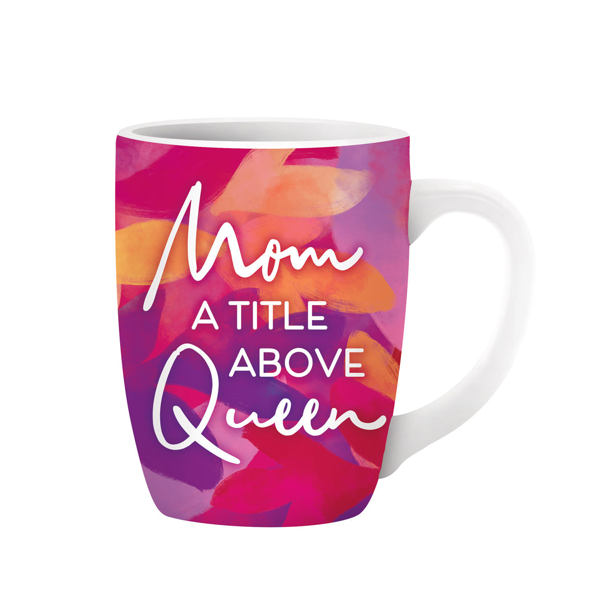 Mom A Title Above Queen, 14oz Ceramic Cup with Box