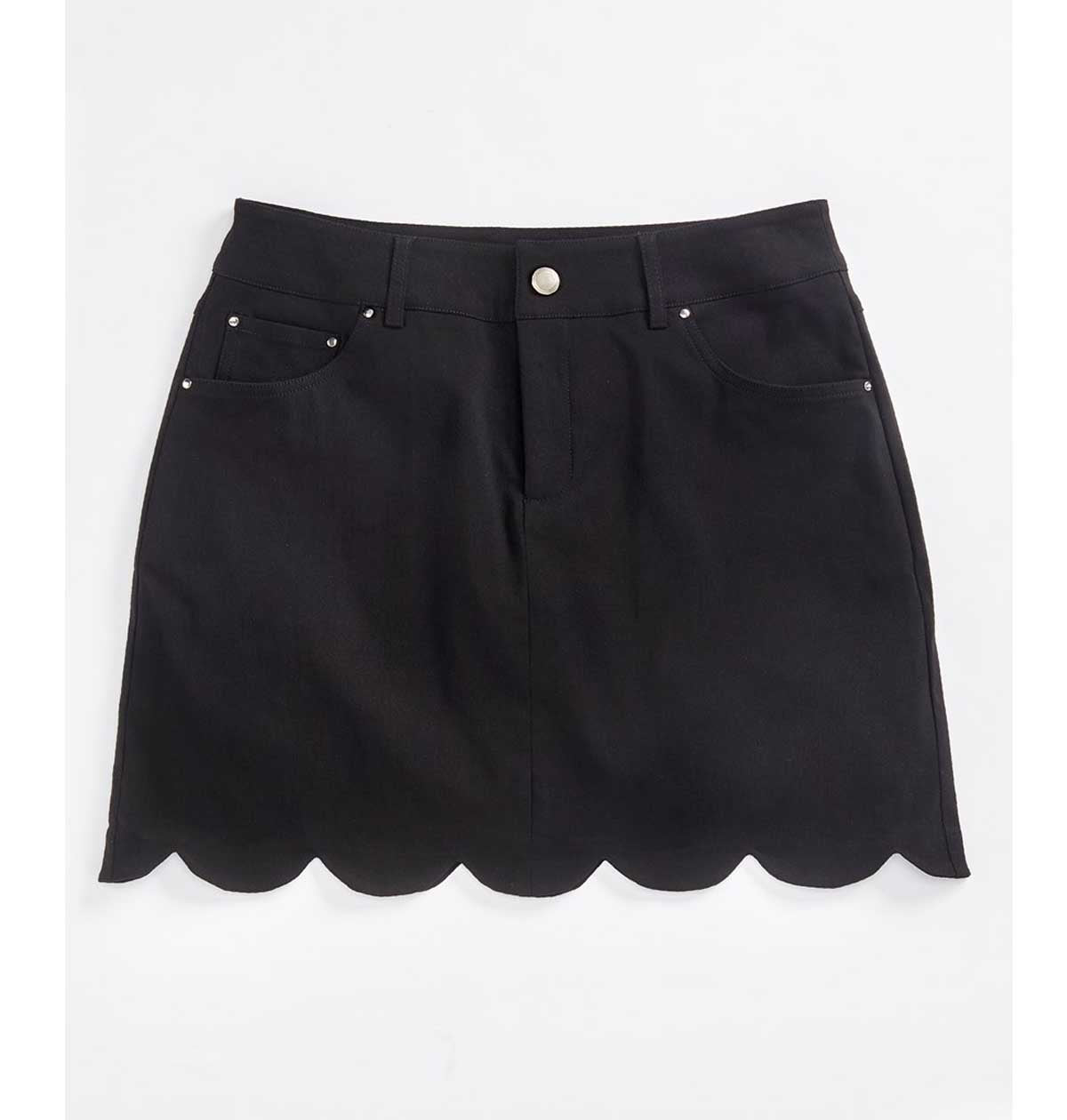 Charlie Paige Scallop Edge Skirt with Hidden Shorts, Size Large