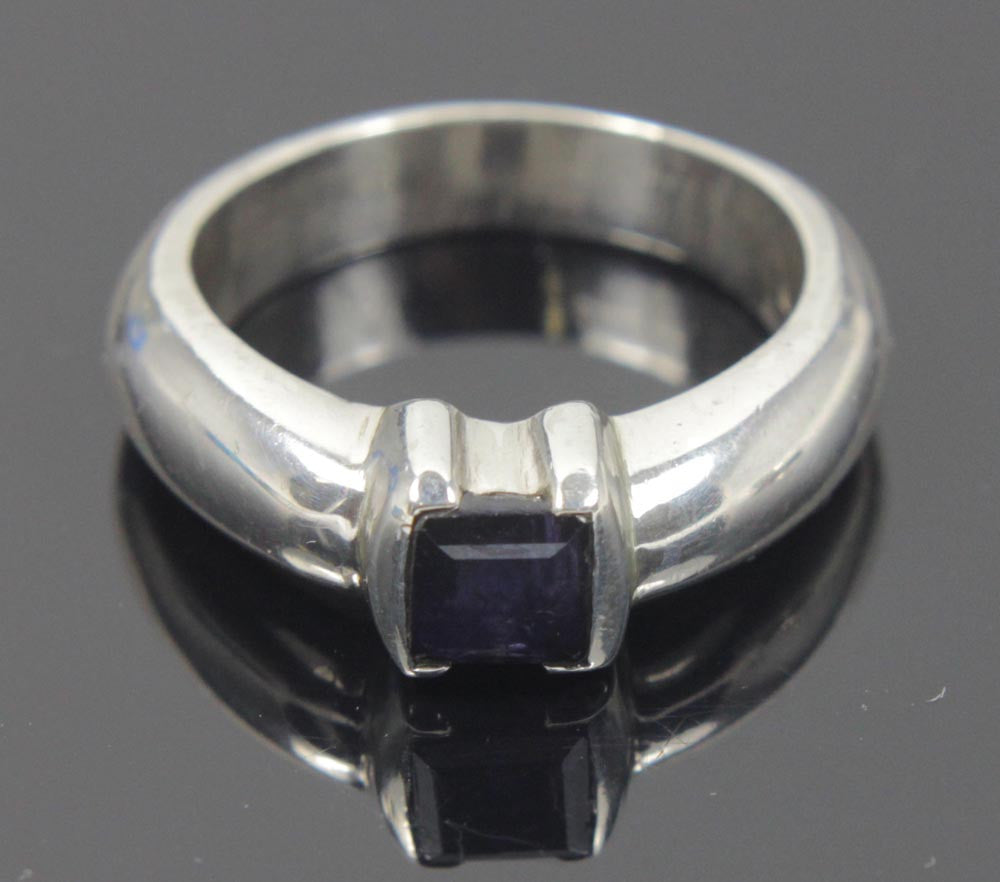 Sterling Silver Amethyst CZ Ring Size 9