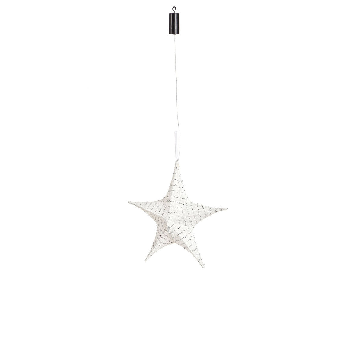 LED Lighted Fabric Star, White, Large