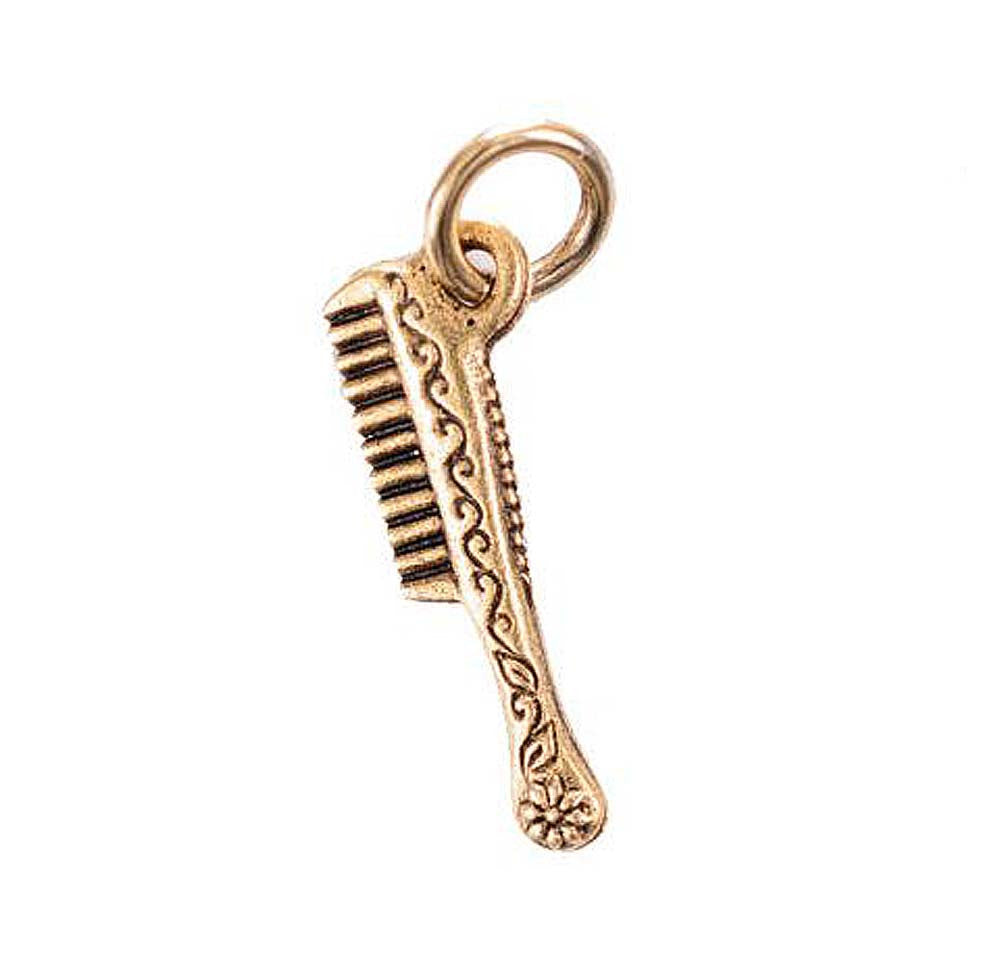 Comb Gold Character Charm