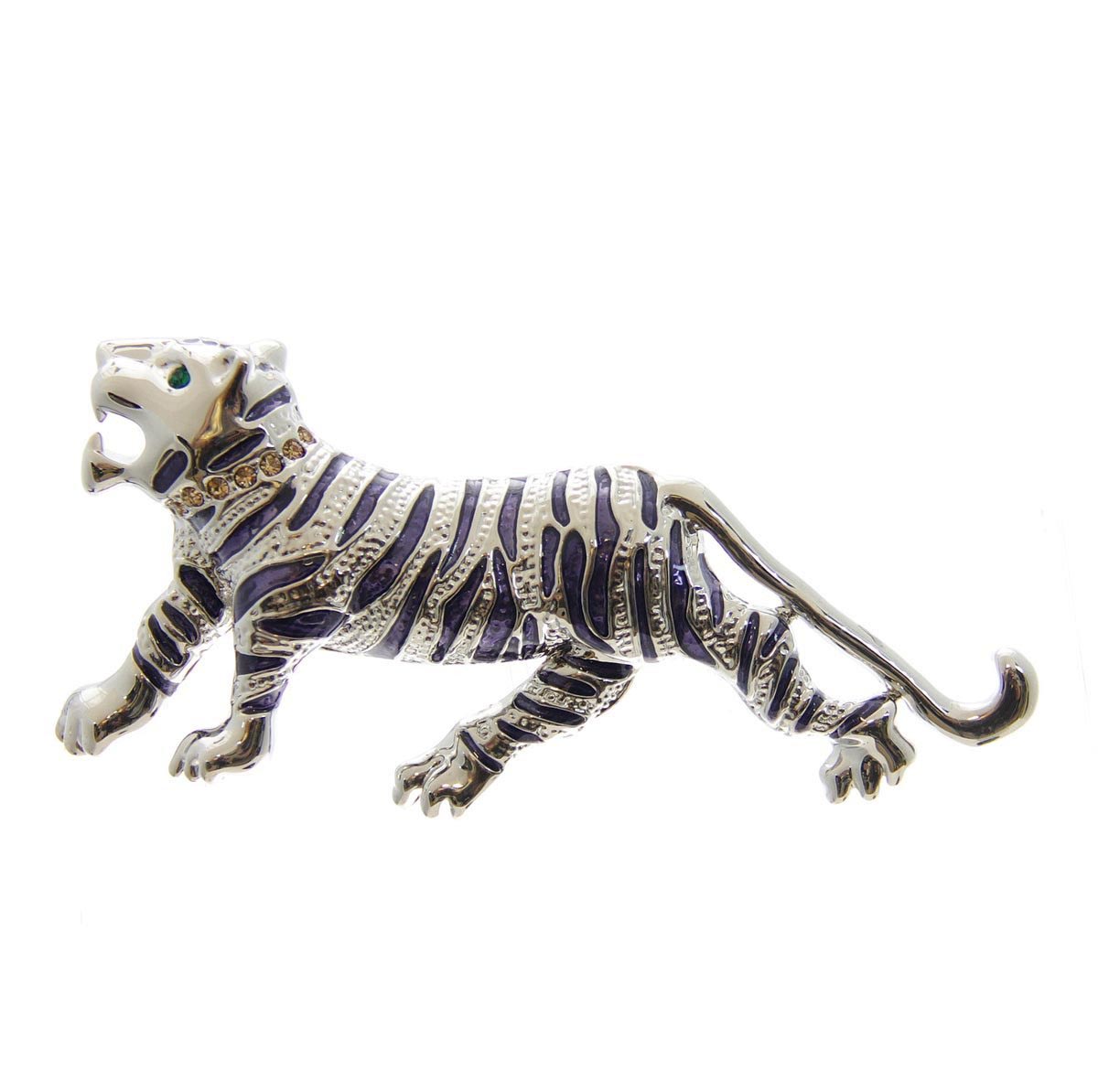 Tiger Pin/Pendant Purple Stripes