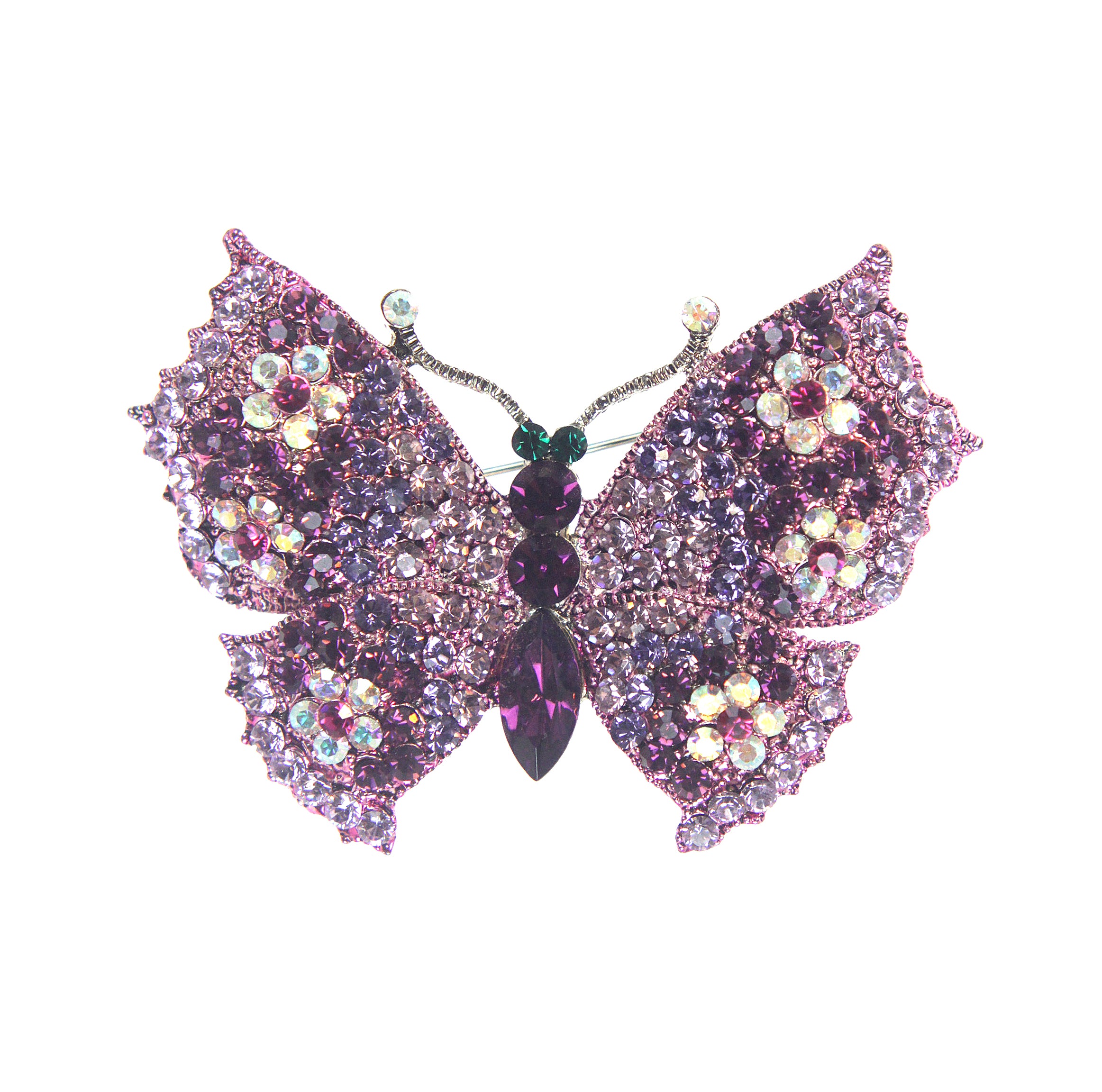 Floral Butterfly Pin, Purple
