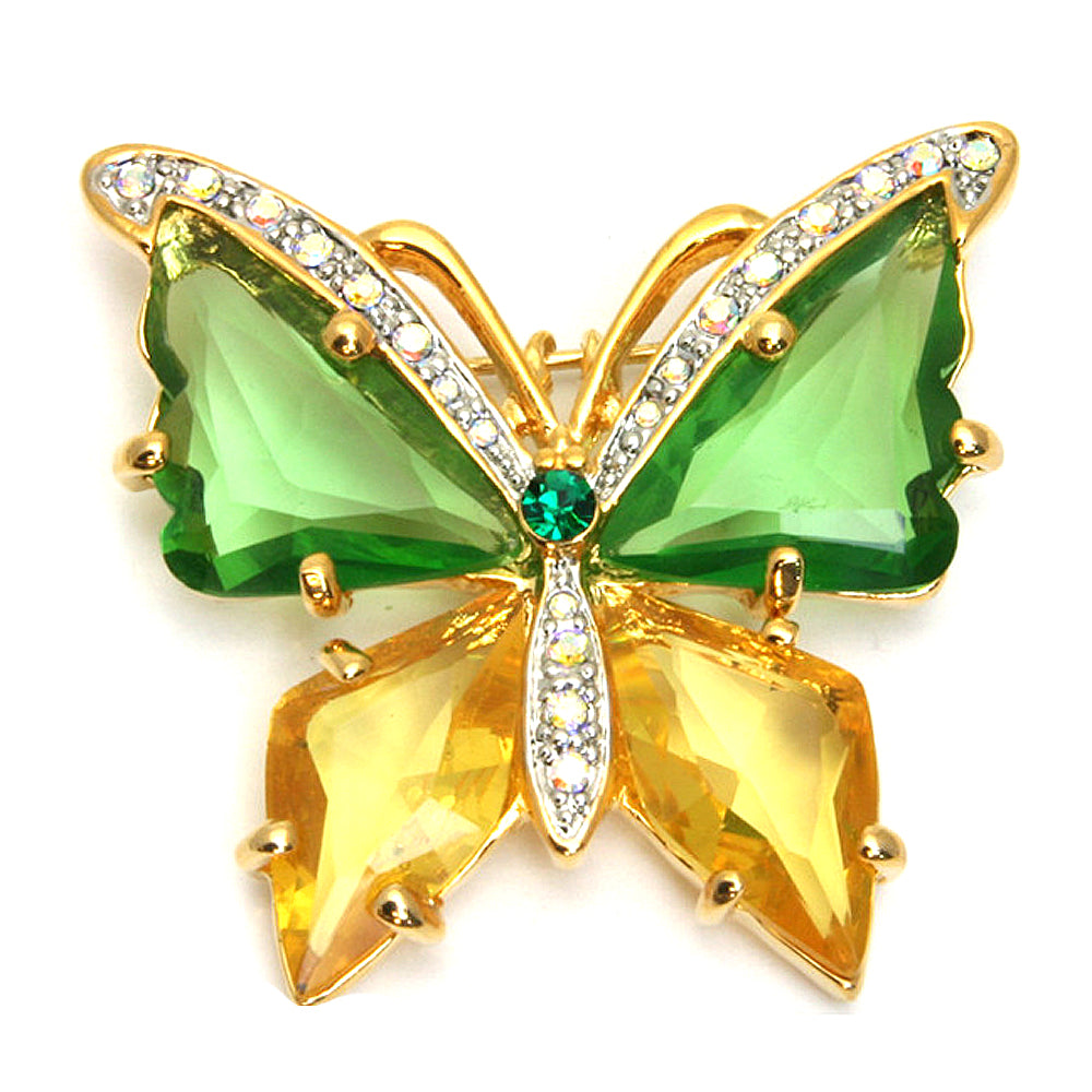 Butterfly Pin Green/Yellow