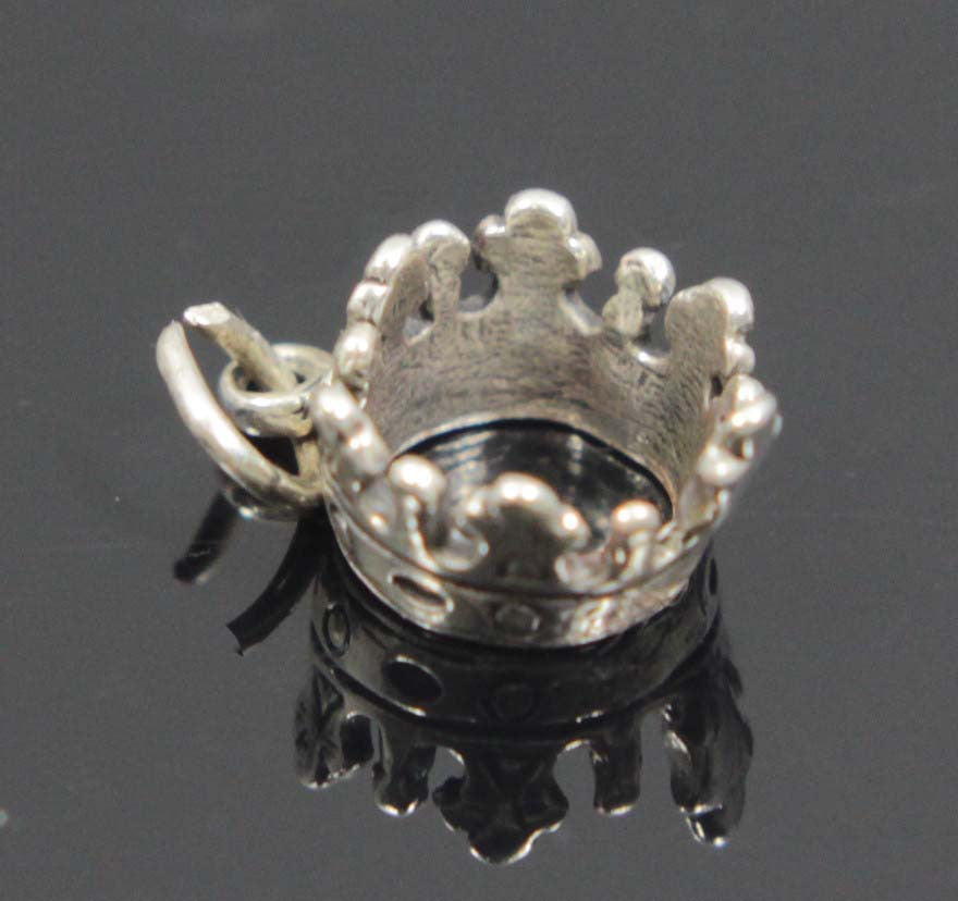 Crown Charm, Sterling Silver