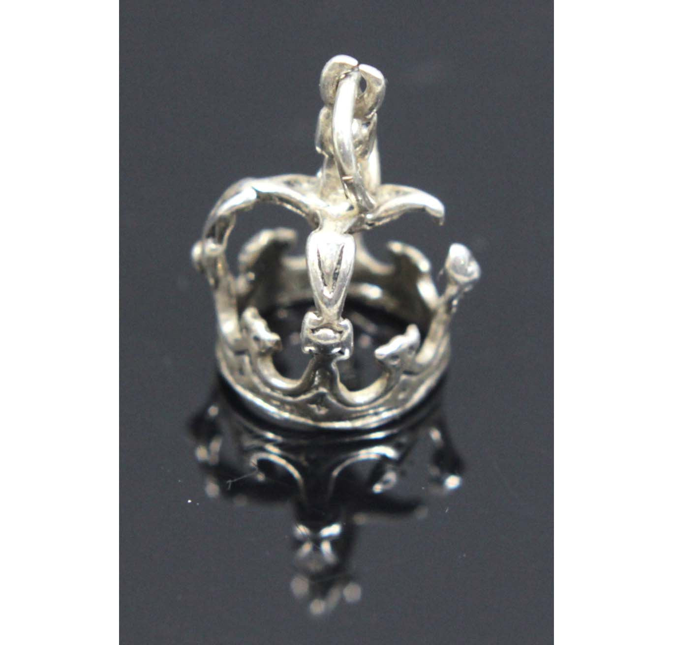 Crown Charm, Sterling Silver
