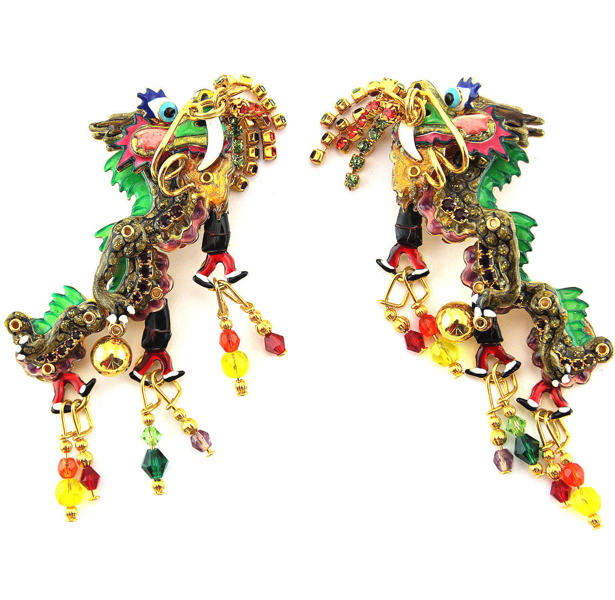 Imperial Dragon Clip Earrings Lunch at the Ritz