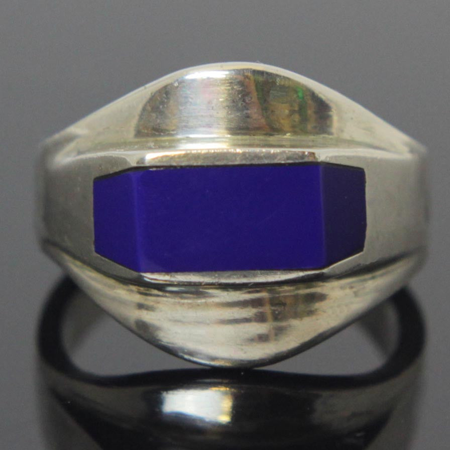 Sterling Silver Lapis Ring Size 8