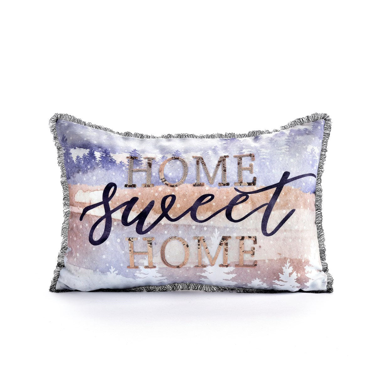 Home Sweet Home Sequin Pillow Cover
