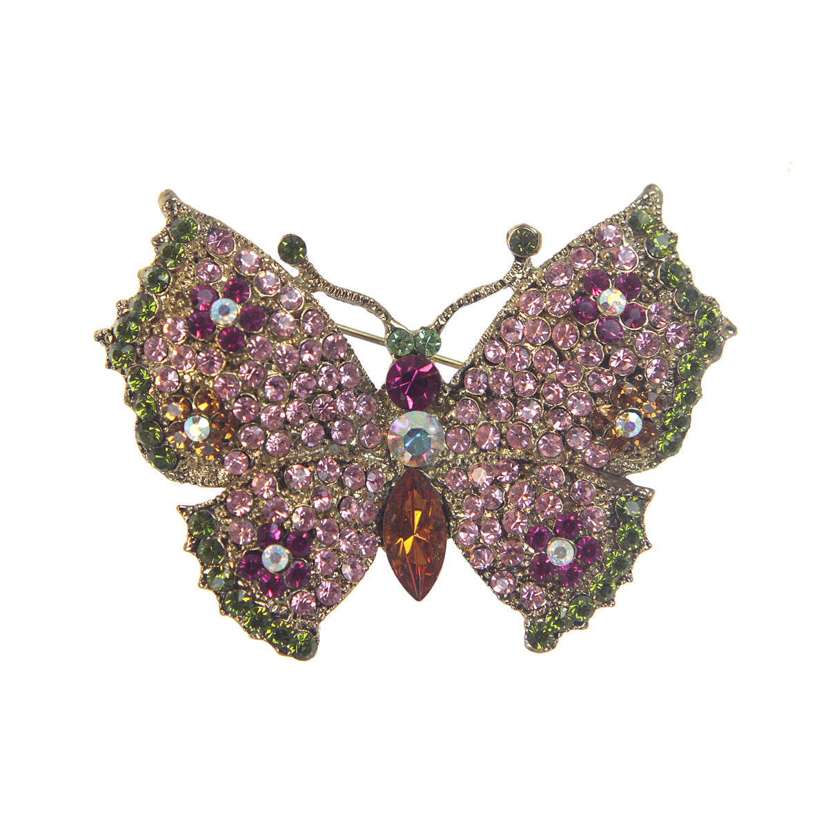 Floral Butterfly Pin, Rose