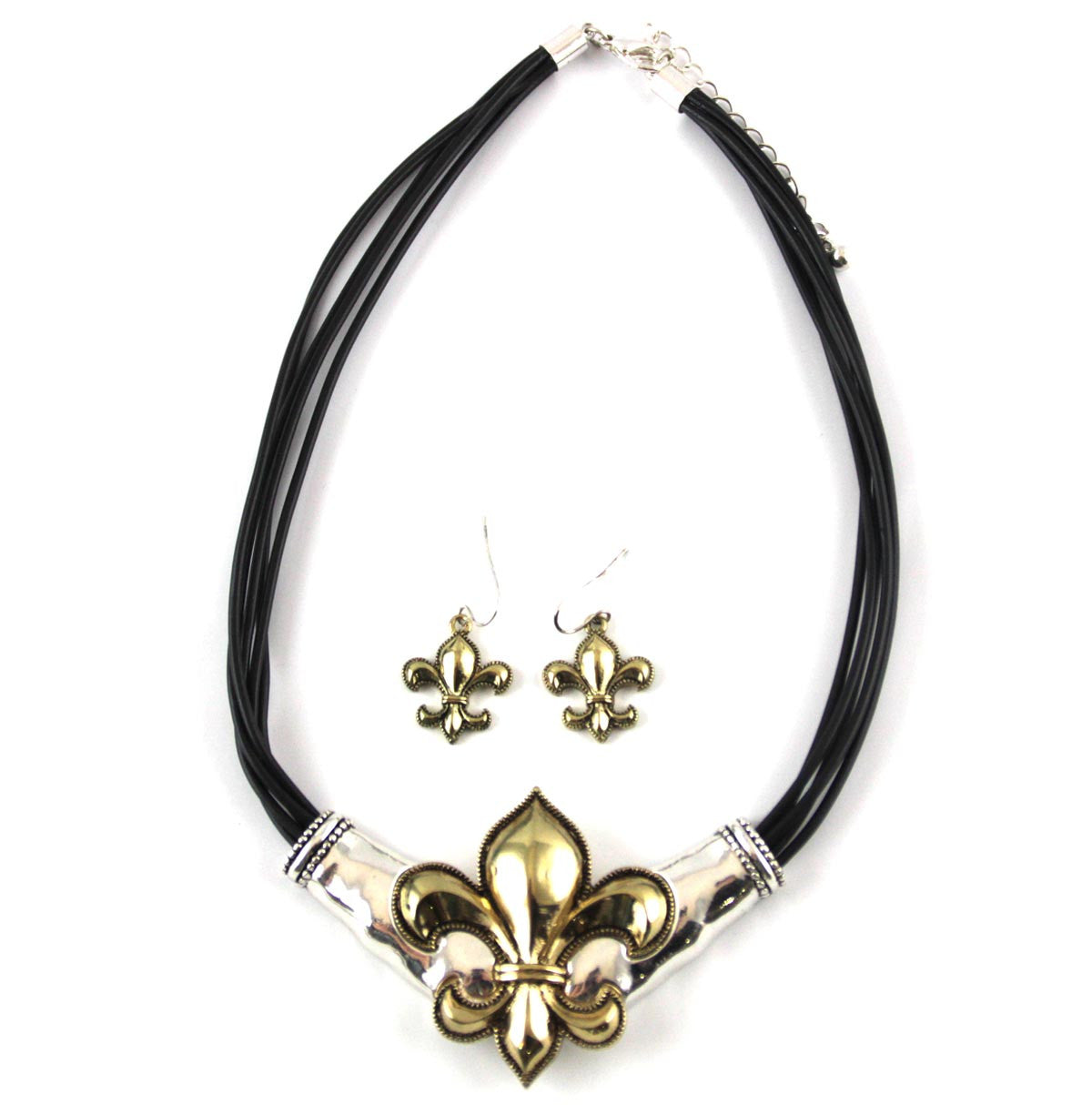 Fleur De LIs Necklace & Earrings