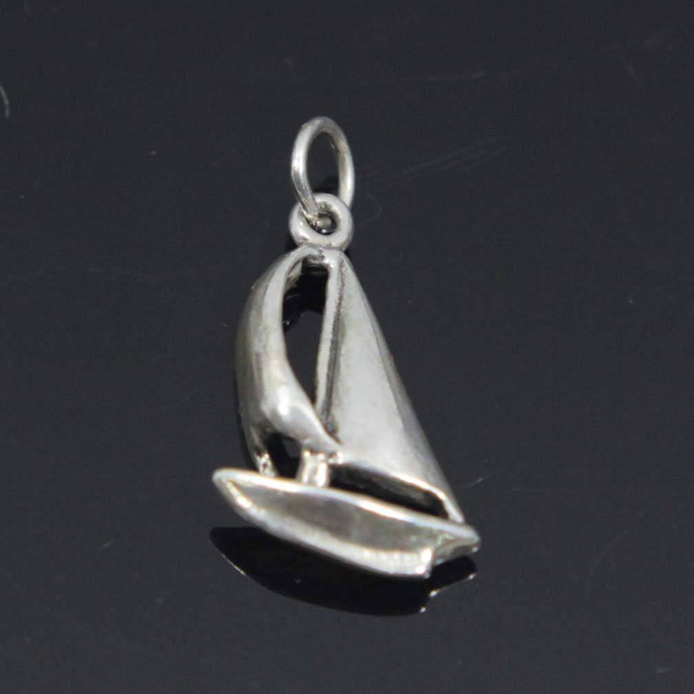 Sailboat Charm, Sterling Silver