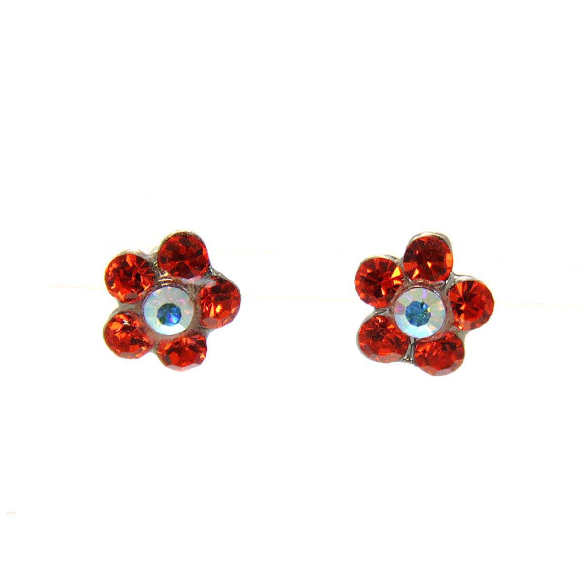 Flower Earrings, Orange