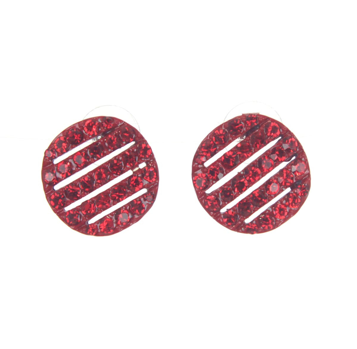 Red Round Earrings