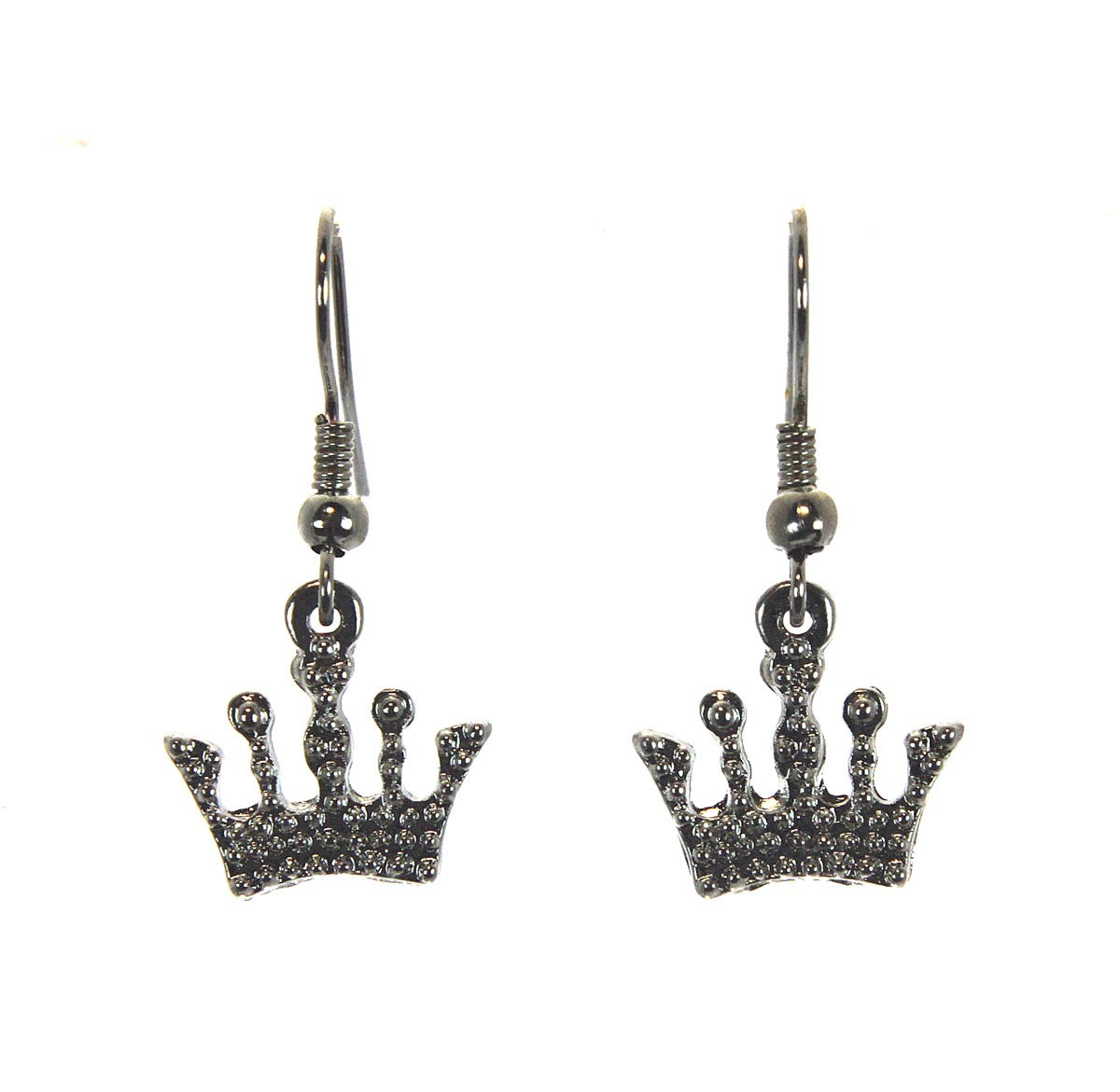 Crown Earrings Silver