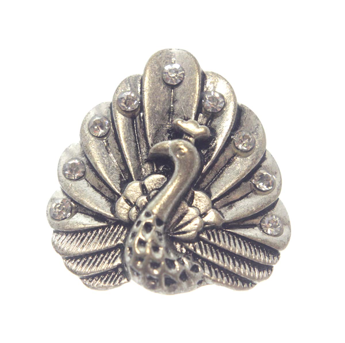 Peacock Ring Silver