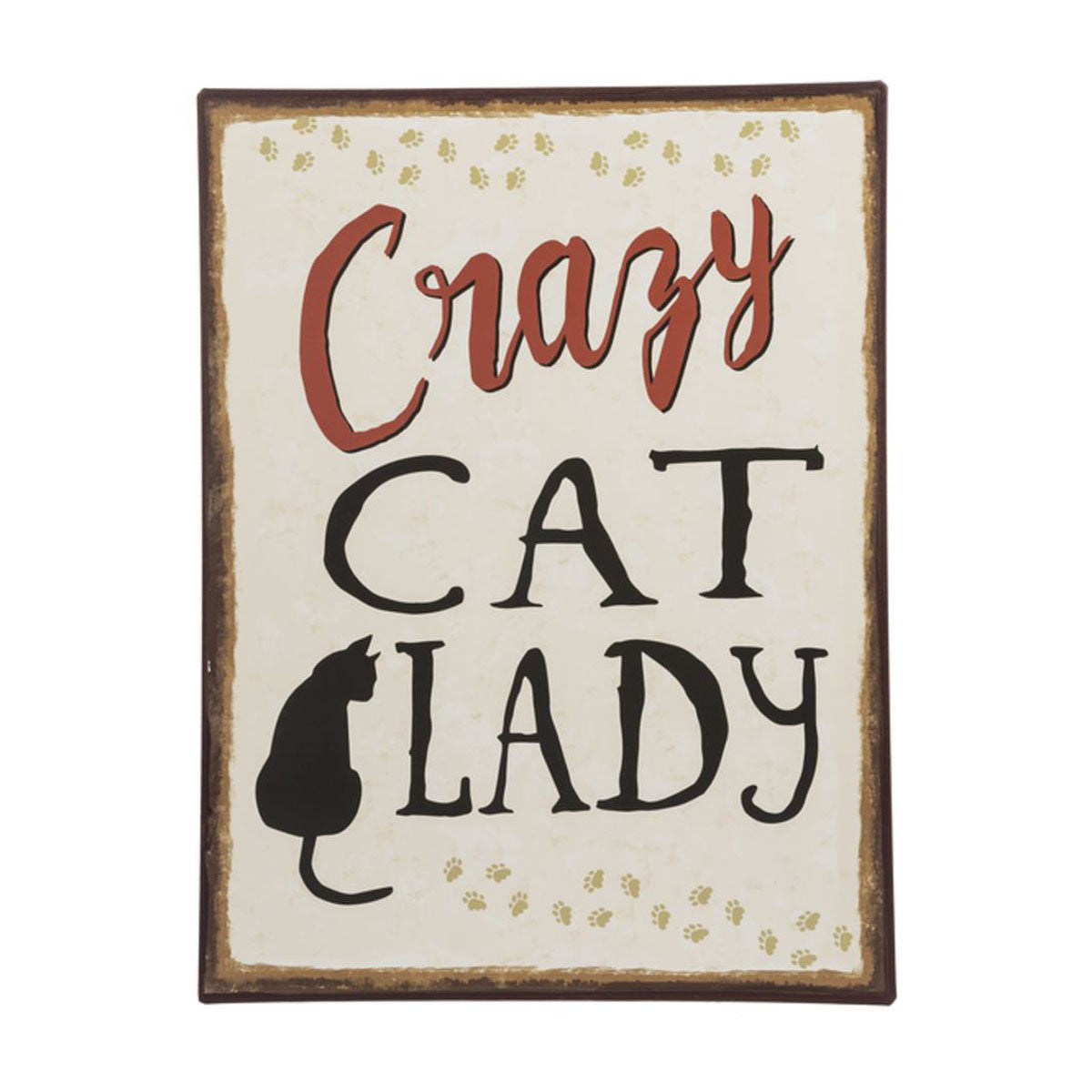 Crazy Cat Lady Plaque