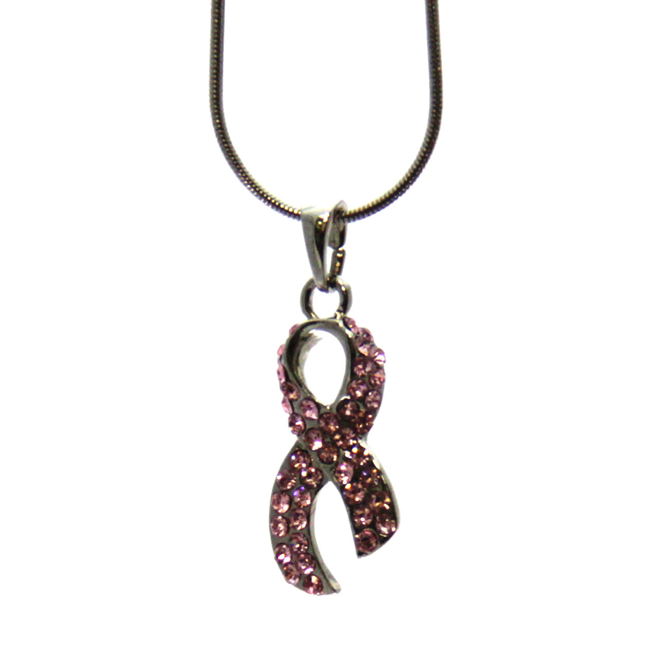 Pink Ribbon Ribbon Necklace