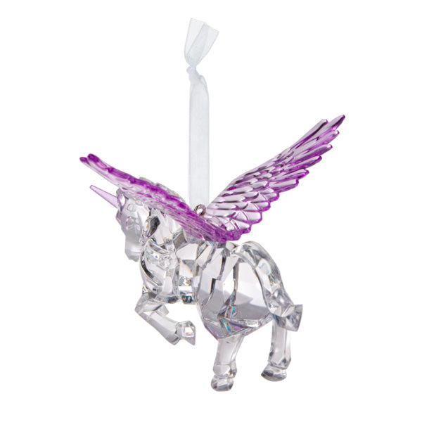 Unicorn/Pegasus  Acrylic Ornament, Blue or Lavender