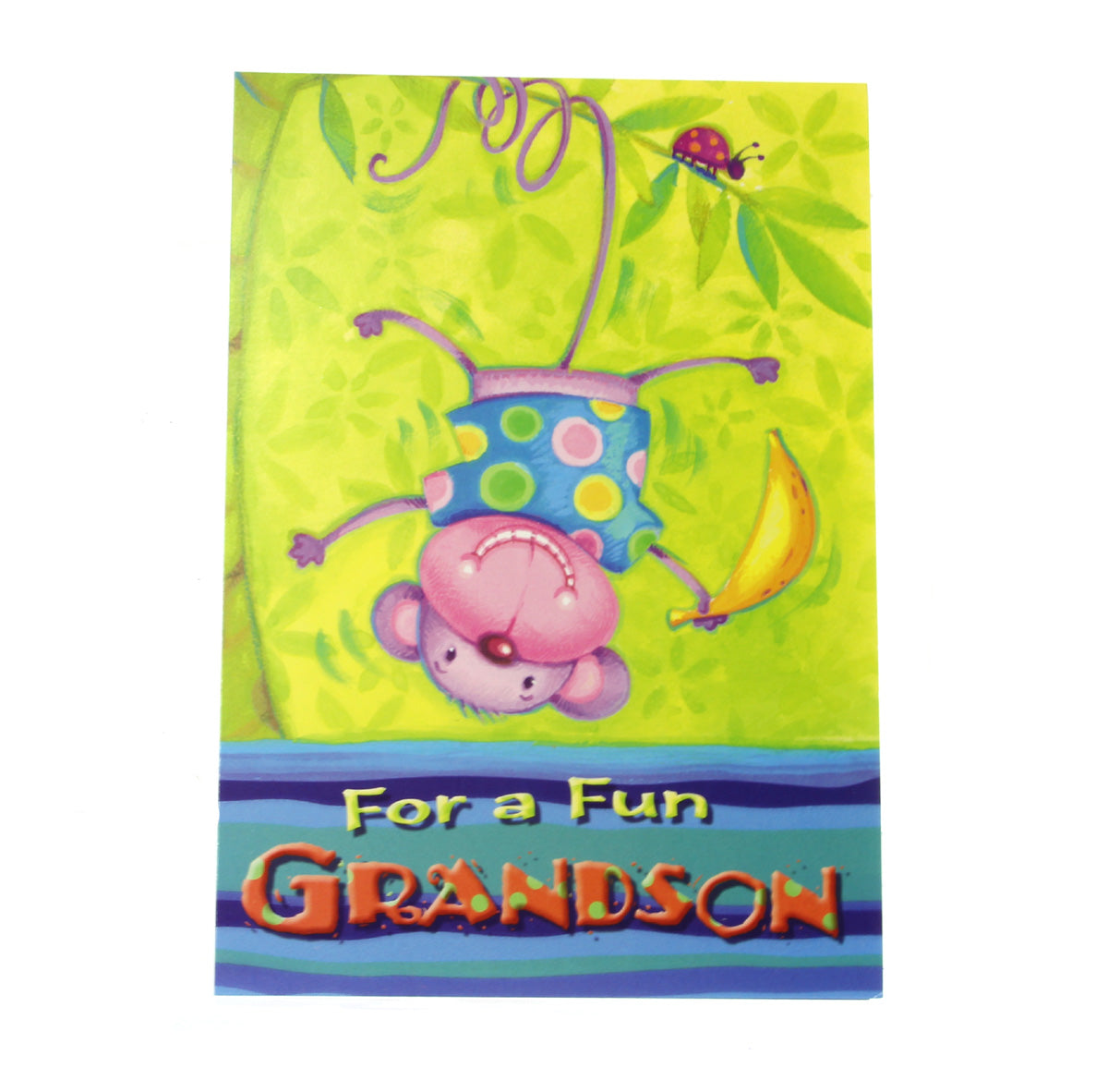 Birthday Card: For a fun Grandson (image of a monkey)