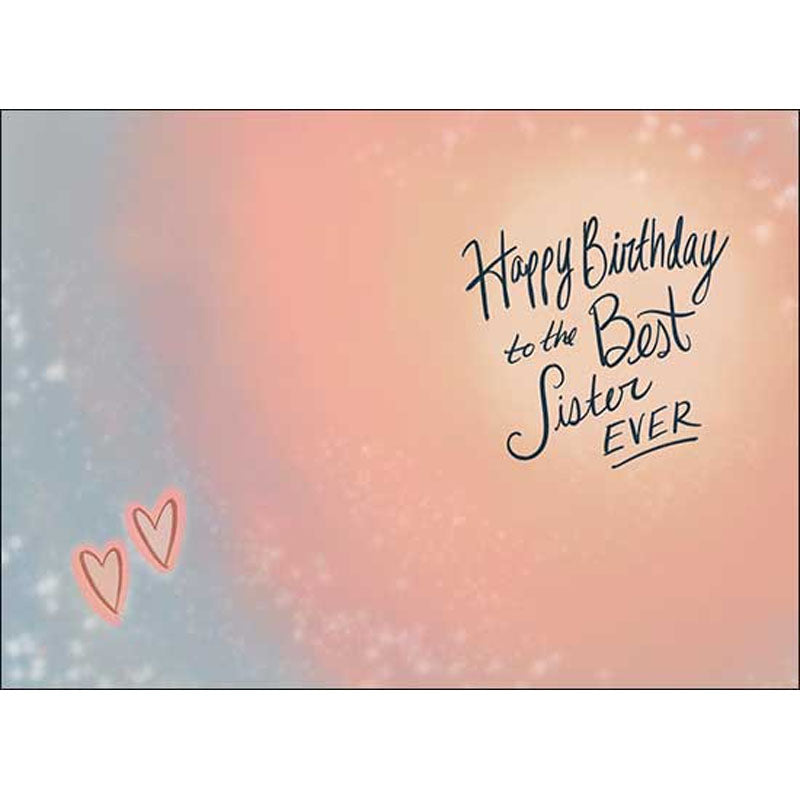 Sister Birthday Card w/Angels
