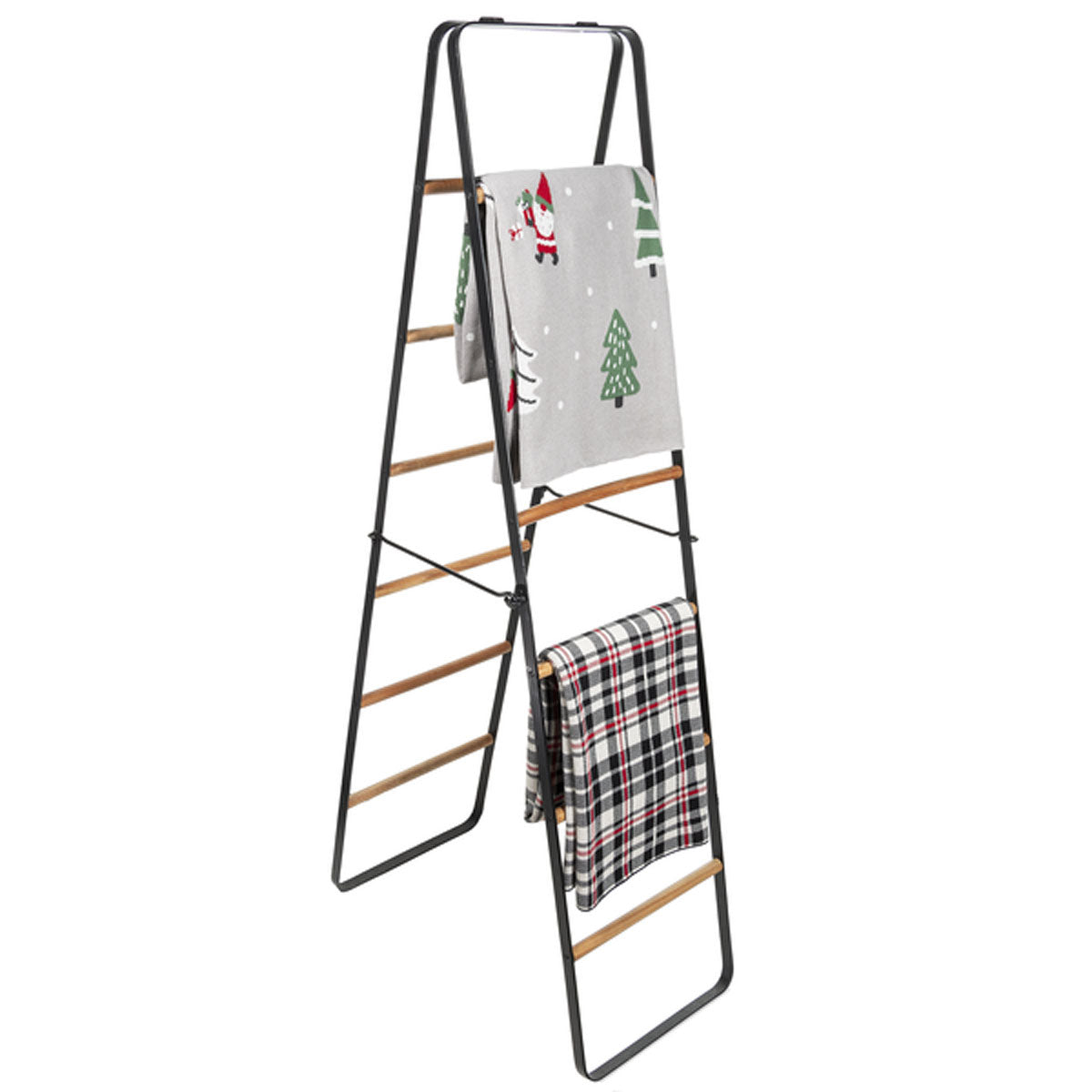 Double Sided Ladder Blanket Rack