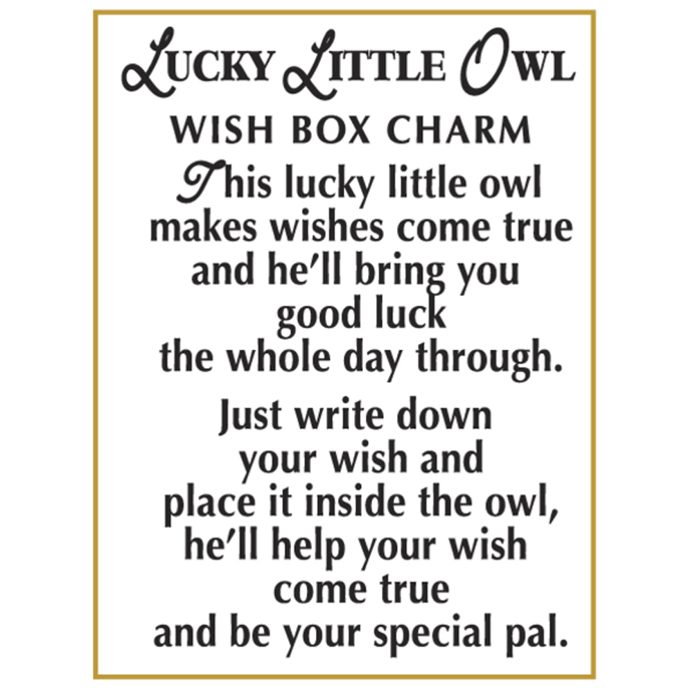 Lucky Little Owl Wish Box Charms