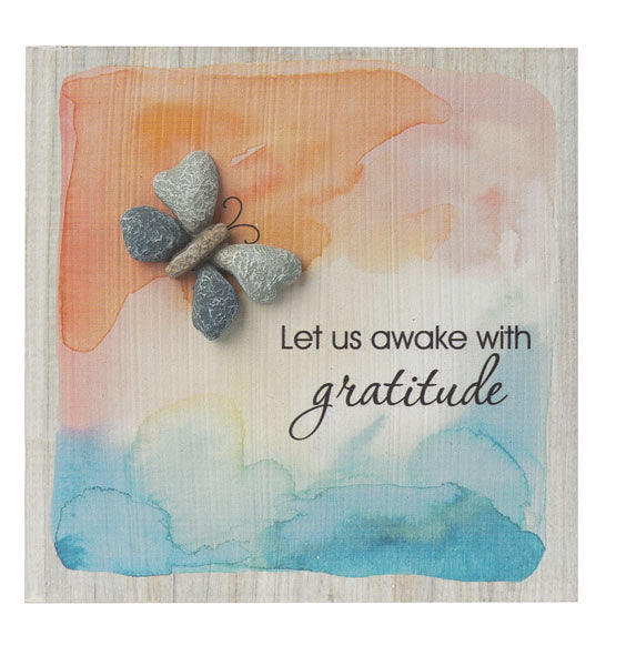 Gratitude Pebble Art Box Plaques
