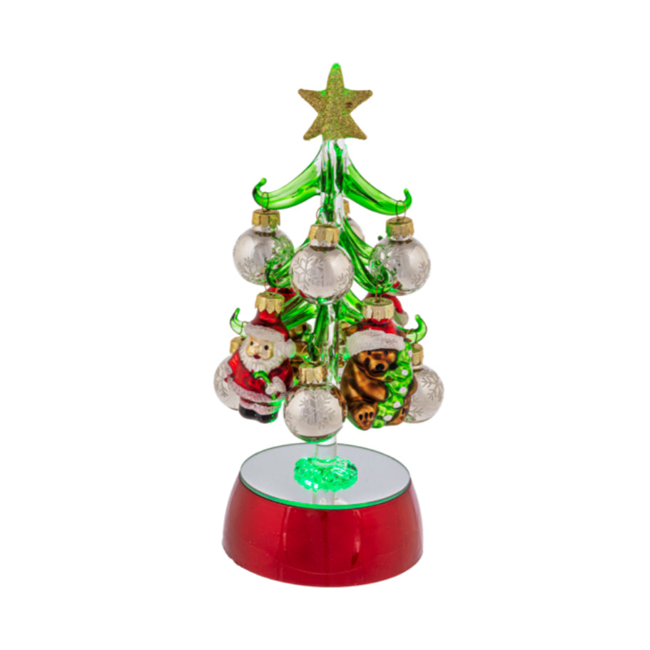 Light Up Christmas Tree with Ornament-Santa