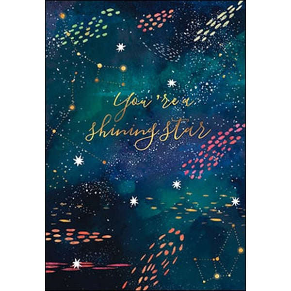 Congratulations Card - "You're a shining star"