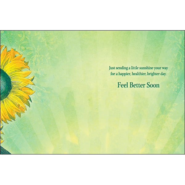 Get Well Card: Shine (w/sunflower)