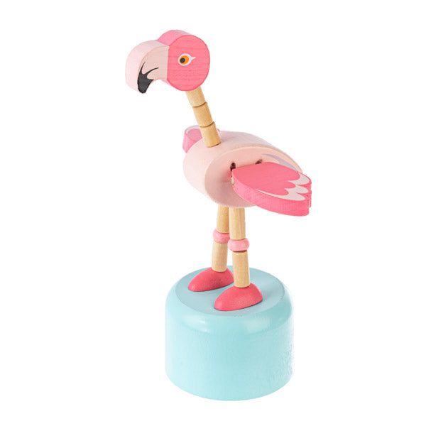 Wooden Flamingo Push Puppets