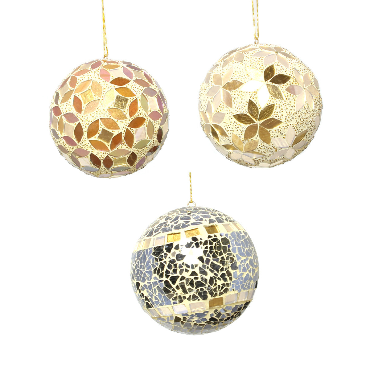 Gold Ball Ornament, 3 Designs