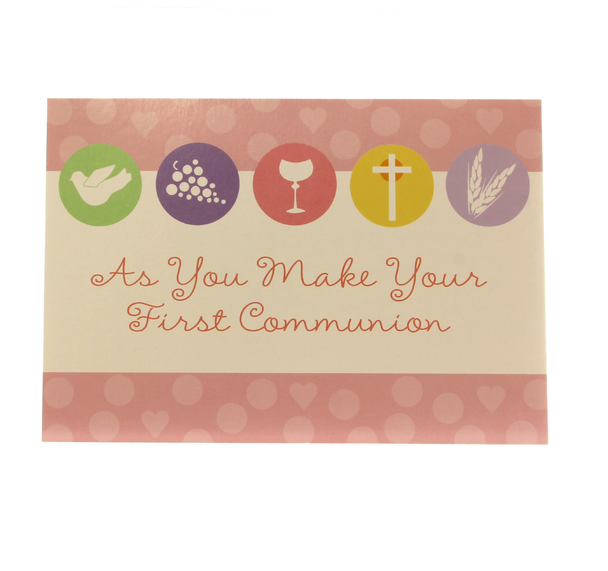 First Communion Card: As you make your first ... (pink card)